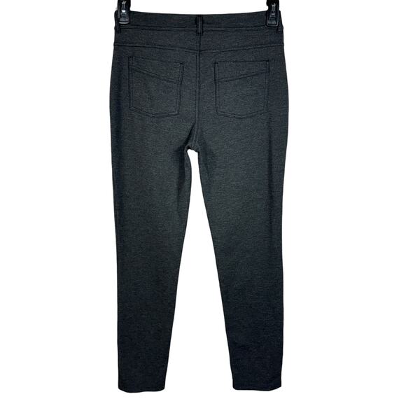 Athleta SZ 6 Ponte Moto 2.0 Pants Mid-Rise Zip-Fly Pocket Stretch Gray Heathered - Picture 4 of 8